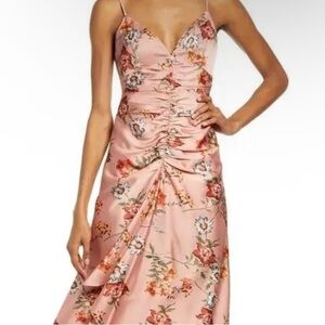 Floral Pink Midi Dress